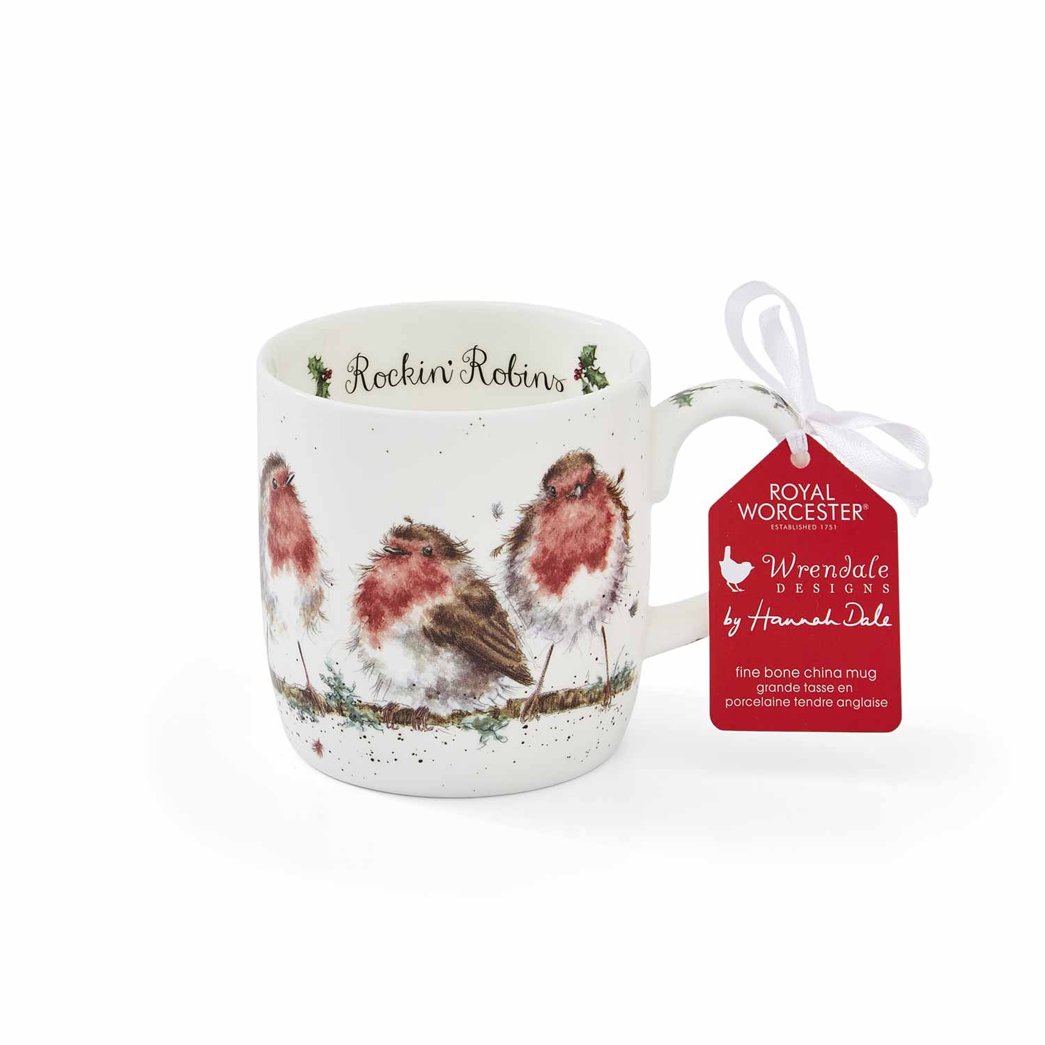 Wrendale Designs Rockin Robins Fine Bone China Mug image number null